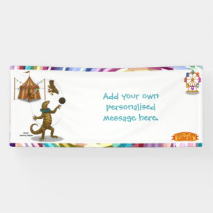 Gordy, goanna juggler banner