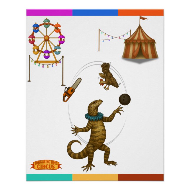 Gordy, goanna juggler poster (Front)