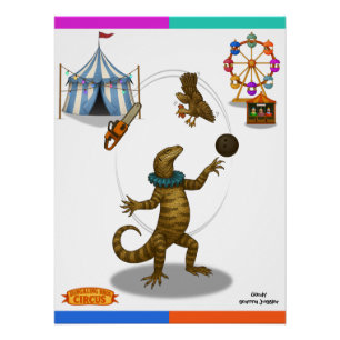 Gordy, goanna juggler poster