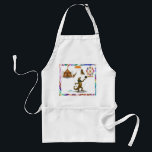 Gordy, goanna juggler standard apron<br><div class="desc">Gordy the goanna keeps more objects in the air than anyone can count, colourful balls, fruit, hats, chainsaws and even chickens. With quick reflexes and a mischievous grin, Gordy’s juggling act is equal parts skill and humour. He’s unpredictable… but always impressive. You can find lots of other Dingaling Brothers Circus...</div>