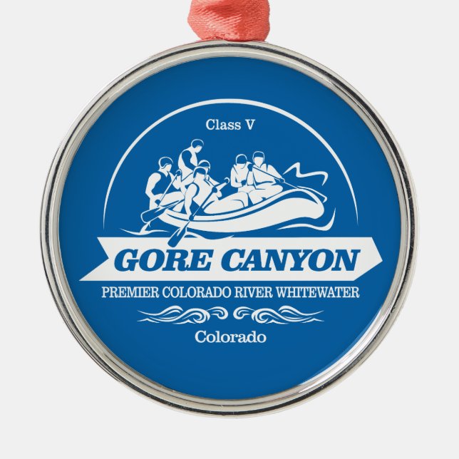 Gore Canyon (rafting 2) Metal Tree Decoration (Front)