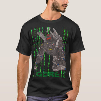 GORE GREEN LOGO MATRIX BLACK BY SAMURAI FEUDAL WAR T-Shirt