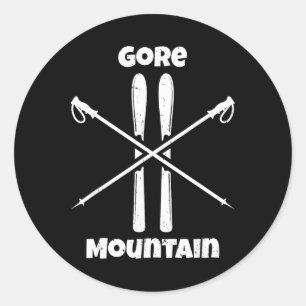 Gore Mountain Adirondacks Ski Skis Skiing Skier Do Classic Round Sticker