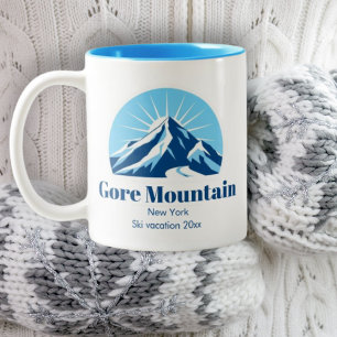 Gore Mountain New York NY ski resort café Two-Tone Coffee Mug