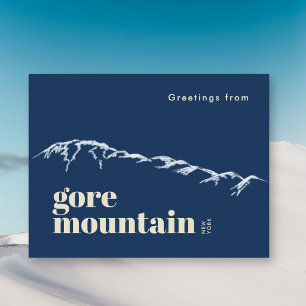 Gore Mountain New York scribbled landscape Postcard