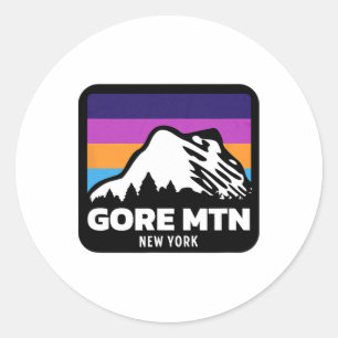 Gore Mountain New York Skiing Snowboarding Family Classic Round Sticker