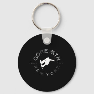 Gore Mountain New York Vintage Retro Snowboarding Key Ring