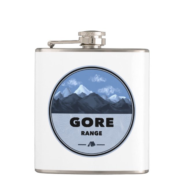 Gore Mountain Range Colorado Camping Hip Flask (Front)