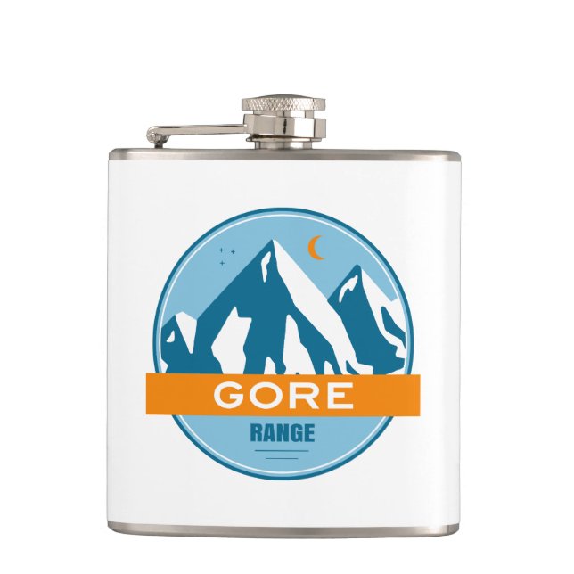 Gore Mountain Range Colorado Hip Flask (Front)