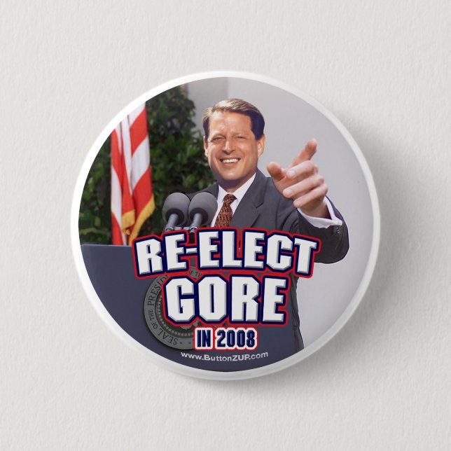 Gore Re-elect Button  (Front)