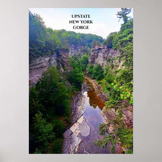 GORGE IN ITHACA NEW YORK  CANVAS PRINT (Front)