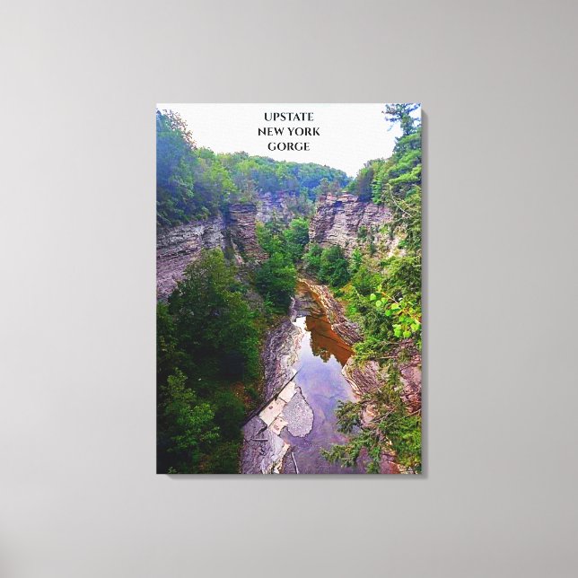 GORGE IN ITHACA NEW YORK  CANVAS PRINT (Front)