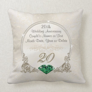 Gorgeous 20th Anniversary Gifts, Personalised Cushion