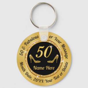 Gorgeous 50th Birthday Party Favours for Her Key Ring