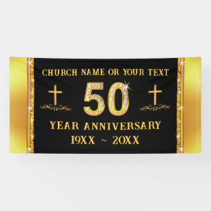 Gorgeous, 50th Church Anniversary, Decorations, Banner