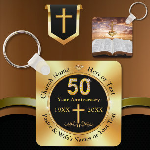 Gorgeous, 50th Church Anniversary, Party Favours Key Ring