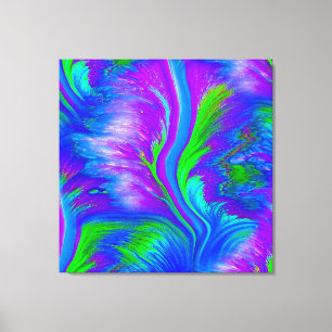 Gorgeous Abstract in Blue, Purple, and Green Canvas Print
