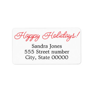 Gorgeous address labels happy holidays