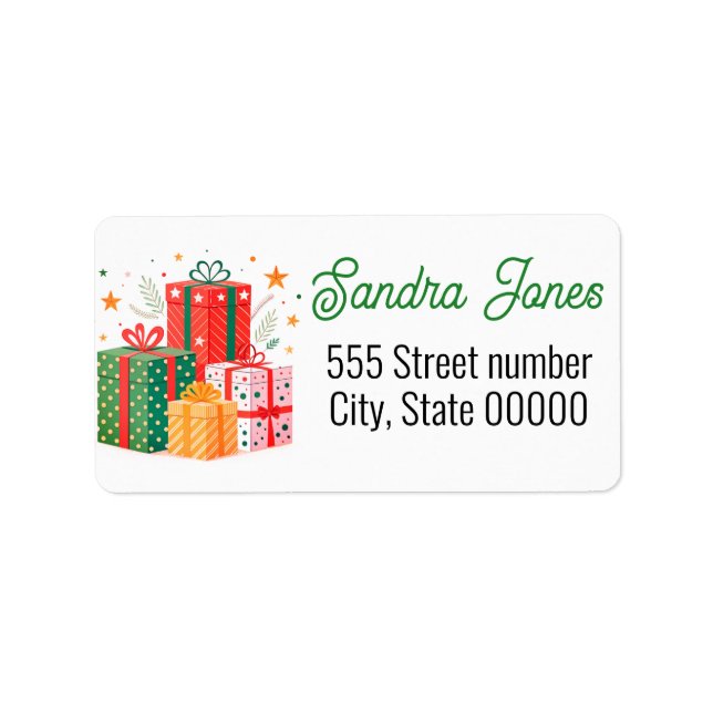 Gorgeous address labels holiday (Front)