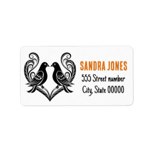 Gorgeous address labels love birds