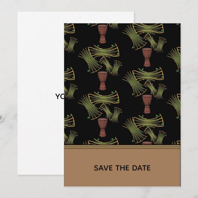 Gorgeous African Print Ankara Fabric  Invitation (Front/Back)