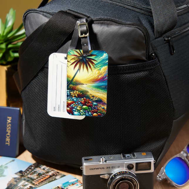 Gorgeous Ai Art | Coastal Beauty  Luggage Tag (Front & Back)