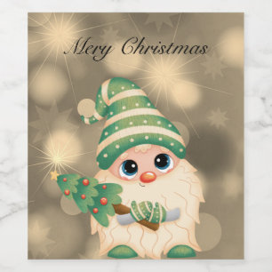 Gorgeous, Amazing Sparkly, Pine Tree Wine Label