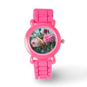 Gorgeous and Elegant Vintage Roses Print Watch