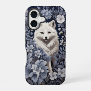 Gorgeous Arctic Fox William Morris Inspired iPhone 16 Case