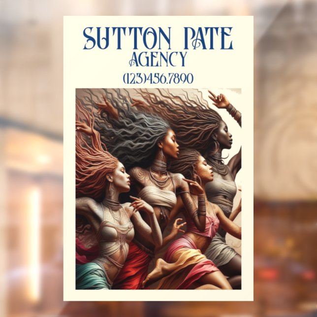 GORGEOUS Art Model / Dancing Woman  Window Cling (Sheet 2)