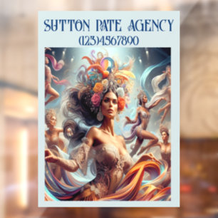 GORGEOUS Art Model / Dancing Woman Window Cling