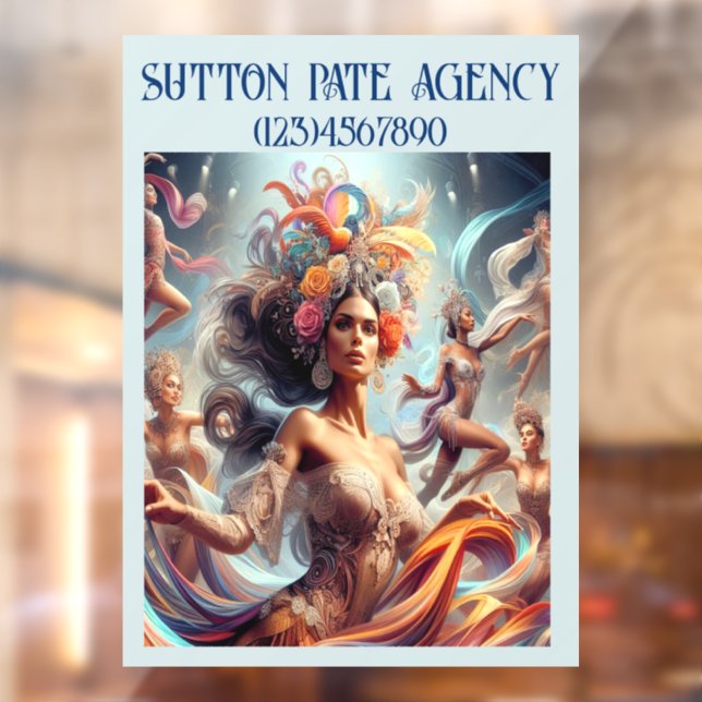 GORGEOUS Art Model / Dancing Woman  Window Cling (Sheet 2)