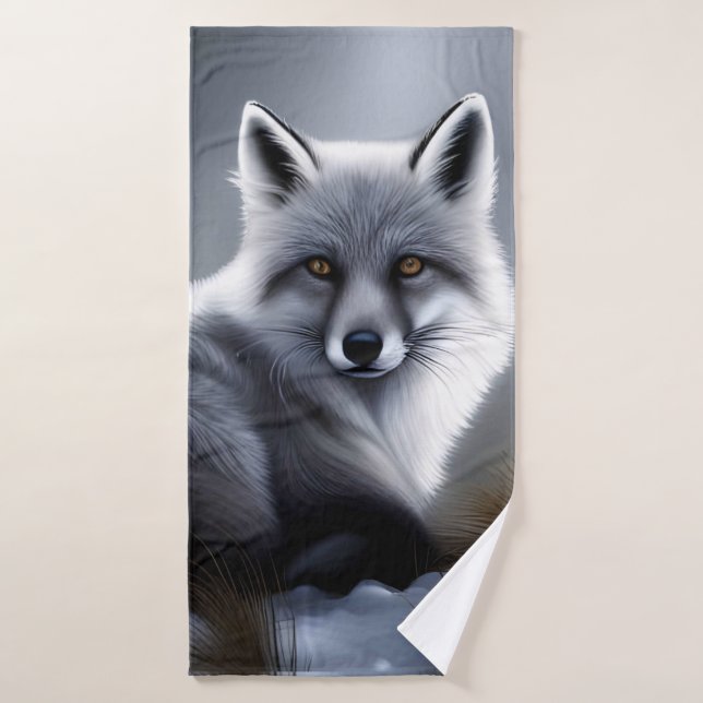 Gorgeous Artic Fox  Bath Towel (Bath Towel)