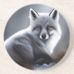 Gorgeous Artic Fox Coaster