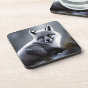 Gorgeous Artic Fox Coaster