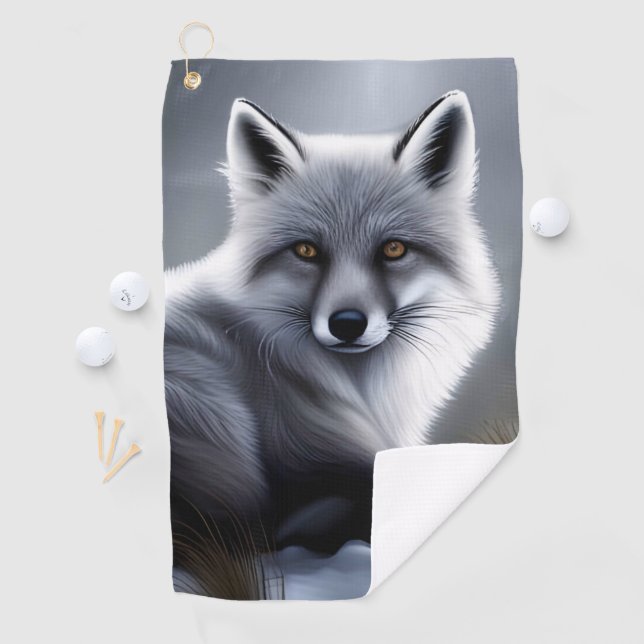 Gorgeous Artic Fox  Golf Towel (InSitu)