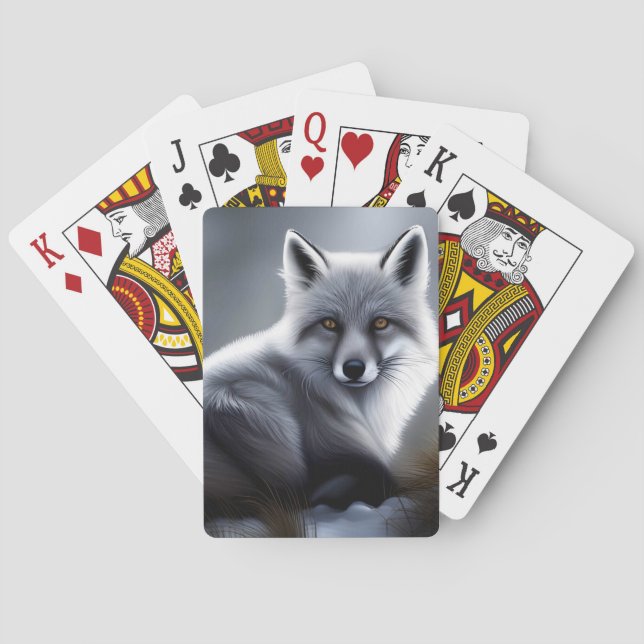 Gorgeous Artic Fox  Playing Cards (Back)
