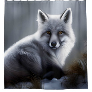 Gorgeous Artic Fox Shower Curtain