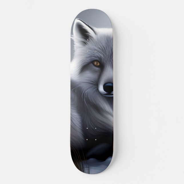 Gorgeous Artic Fox  Skateboard (Front)