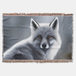 Gorgeous Artic Fox  Throw Blanket