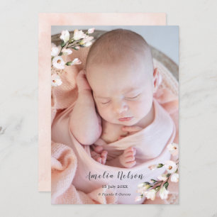 Gorgeous Baby Girl Newborn Birth Announcement