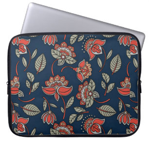 Gorgeous Batik Floral Design Laptop Sleeve