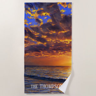 Gorgeous Beach Sunset in the Bahamas Towel