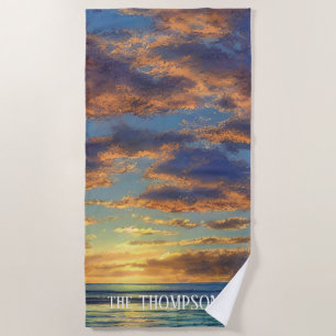 Gorgeous Beach Sunset in the Bahamas Towel
