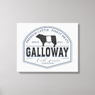 Gorgeous Belted Galloway Steer Cutout Beltie Gift  Canvas Print