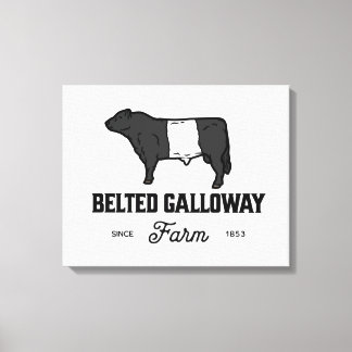 Gorgeous Belted Galloway Steer Cutout Beltie Gift  Canvas Print