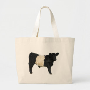 Gorgeous Belted Galloway Steer Cutout Large Tote Bag