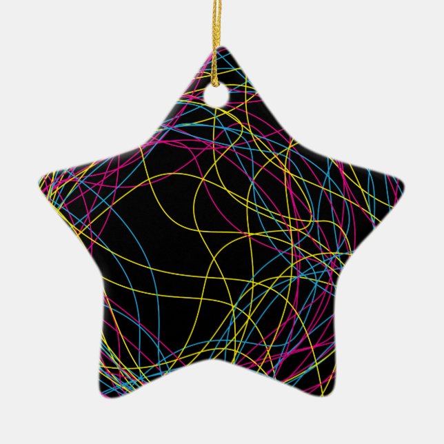 Gorgeous black ceramic star tree decoration (Front)