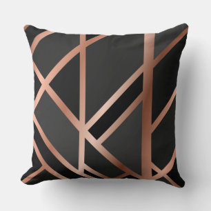 Gorgeous Black/Gold Marble Reversible Pillow