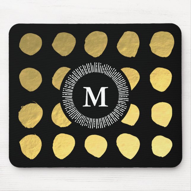 Gorgeous Black Gold Mousepad for Your Office (Front)